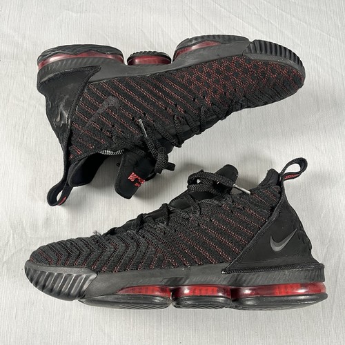 Nike LeBron 16 Fresh Bred Herren Größe 10,5 Basketball Turnschuhe Schwarz A02588-002