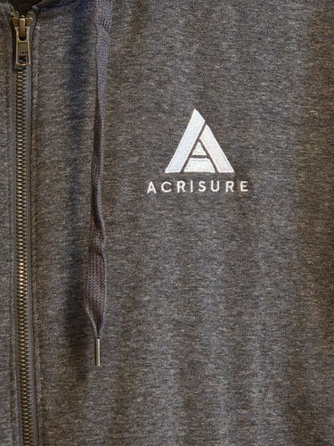 Acrisure Full-Zip Hoodie District Unisex XL Heather Charcoal Grey - Bild 2 von 5
