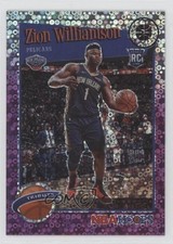 2019 NBA Hoops Premium Stock Tribute Purple Disco Prizm Zion Williamson #296 1k5