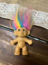 Vintage 1990s troll doll with rainbow hair - used