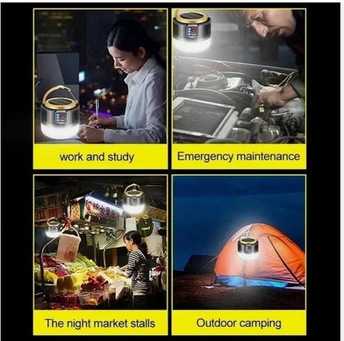Solar LED Lantern Torch Lamp Camping Tent Light USB Rechargeable Outdoor Hiking - Picture 3 of 4