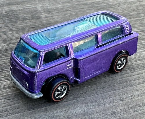 Vintage 1969 Hot Wheels Redline Light Purple Beach Bomb Volkswagen Surf Van