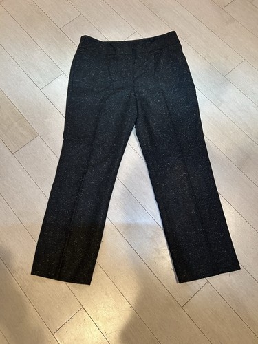 Talbots Black Tweed ,Wool, Fully Lined Boot Cut Trousers Size 14 - Picture 3 of 7