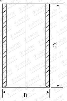 Cylinder Liner GOETZE 14-014120-00 - Picture 1 of 6
