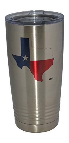 Funny Texas Flag 20 Oz. Stainless Steel Travel Tumbler Mug Cup w/Lid Vacuum - Picture 2 of 4