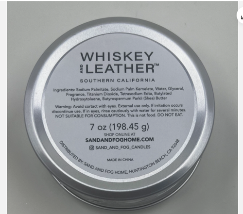 Whiskey Leather 'Bourbon & Cedar' orAmberwood Soap Bar w Tin Sand + Fog 7oz pick - Picture 6 of 7