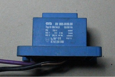 Trafo era BV 066-0109.00  sec 1 = 9v 2VA Sec 2 = 28,5V 44VA