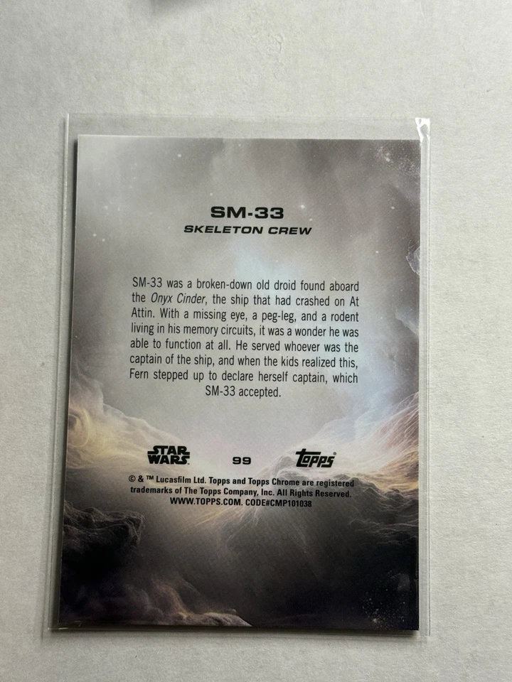 2025 Topps Chrome Star Wars SAPPHIRE #99 SM-33 Debut - Image 2 of 2