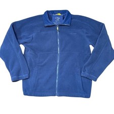 L.L. Bean Men's Navy Fleece Full Zip Jacket Size M Reg Medium