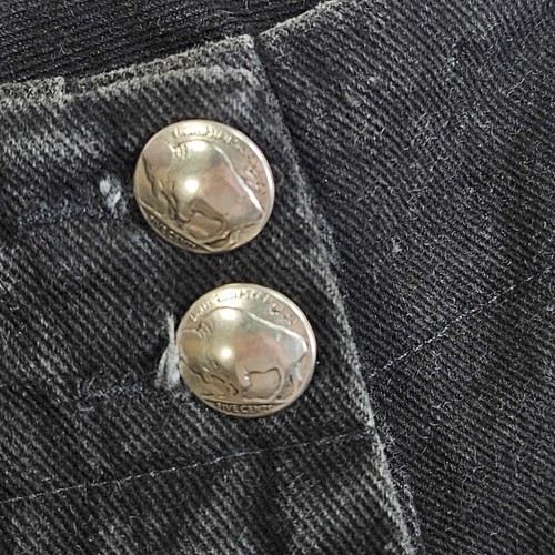 Vintage Rüschen behauen Minirock Damengröße 8 schwerer Denim Cowgirl Western - Bild 5 von 9