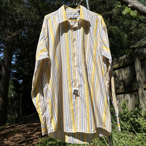 BURBERRY London — Camisa Manga Larga — L (17 x 38) — RAYAS — Hecha en EE. UU. — NUEVA CON ETIQUETAS - Imagen 4 de 15