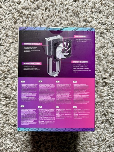 Cooler Master Hyper 212 Spectrum V3 CPU Air Cooler, ARGB Sync, 120mm PWM Fan, 4 - Picture 2 of 6