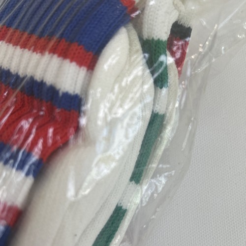 ANGEBOT! 3er Pack Vintage Schlauch Socken weiß 10-14 mehrere neu aus altem Lagerbestand Paar Acryl 80er 90er 22" USA - Bild 4 von 6