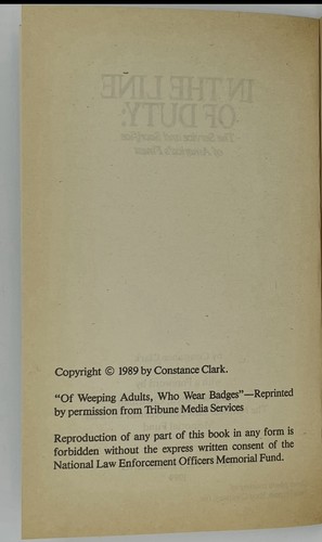 In The Line Of Duty - Constance Clark (Paperback, 1989) - Picture 4 of 4