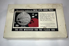 Vtg Awful-Optic  Round Jigsaw Puzzle Over 200pcs COMPLETE Bandwagon Mfg 15”