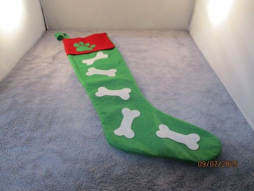 Felt Christmas Stocking Dog Pet Christmas Stocking 25" - Picture 1 of 2