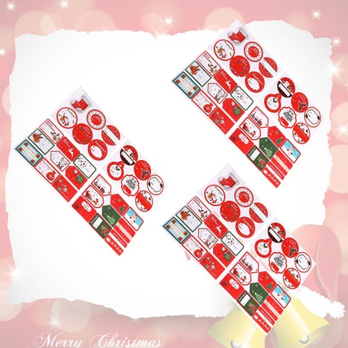 3pcs Christmas Themed Sticker Self Adhesive Label Paper Name Stickers Cartoon - Picture 7 of 11