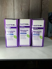 Natrol Advanced Sleep Melatonin  5htp 3 PACK 6mg, Calming Sleep Aid