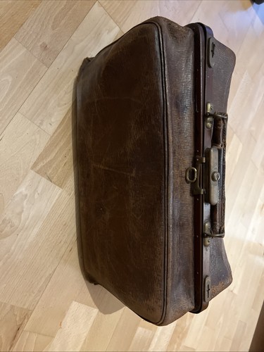Hebammentasche Hebammenkoffer Arzttasche Arztkoffer Leder Antik-defekt - Bild 2 von 16