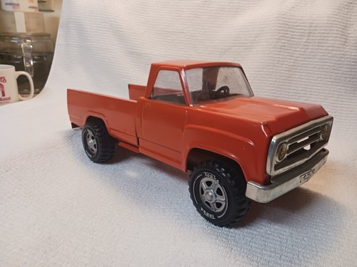 Vintage Tonka Dodge Orange Pickup Truck 14.5" Nice Condition 
