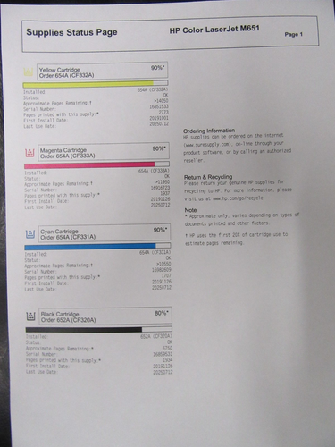 Imprimante HP Color LaserJet M651dn A4 presque NEUVE toner seulement 7K principalement GARANTIE À 90 % - Photo 5/6