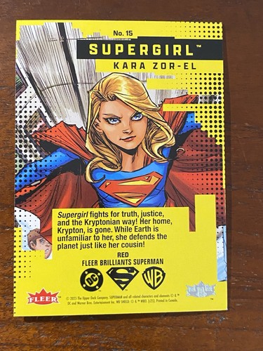 Fleer Brilliants Superman Supergirl 2025 rojo #15 - Imagen 2 de 2