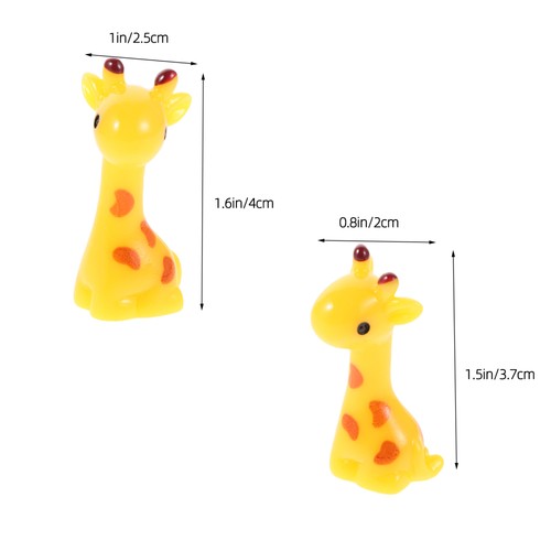 20 Pcs Resin Animal Figurines Miniature Giraffe Sculptures Dollhouse Decorations - Bild 10 von 12