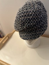 Vtg Bronte Amsterdam tweed patch work wool baker cap hat size 57 medium revival
