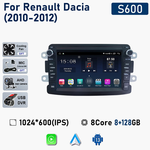 GPS Navigation Head Unit For Renault Dacia Duster Sandero Lodgy Dokker Carplay - Picture 11 of 39