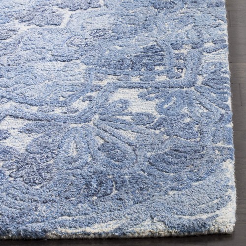 Marquee Collection 8' Square Blue/Ivory MRQ110D Handmade Mandala Medallion Wo... - Picture 3 of 4