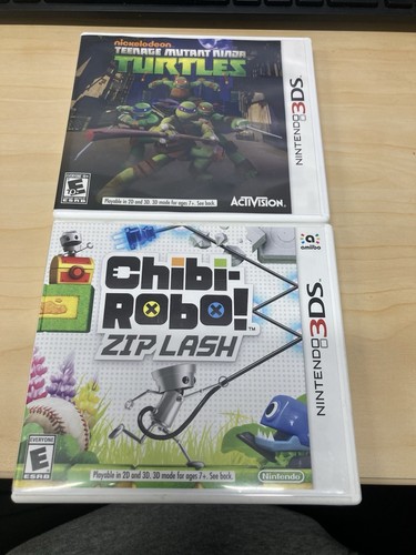 Teenage Mutant Ninja Turtles (Nintendo 3DS, 2013) Chibi-Robo! Zip Lash CIB READ