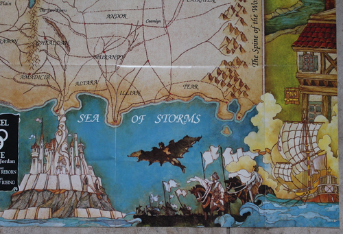 Wheel of Time World Map Art Poster TOR Books Promo 1992 Robert Jordan Fantasy - Picture 4 of 11