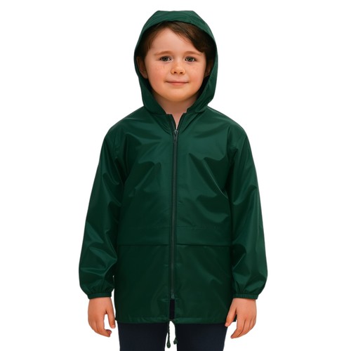 Unisex Boys Girls Lightweight Showerproof Kagool Rain Jacket Coat Mac Cagoule - Picture 6 of 11