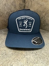 Browning Raider Baseball Cap 308065651 Snapback Mid Profile Blue