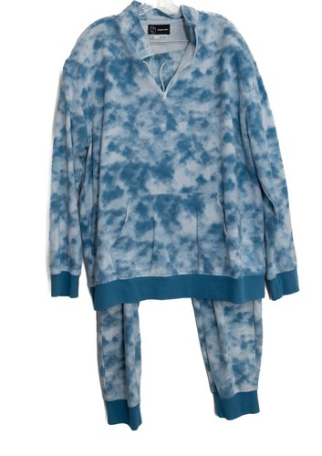 Original Use Größe XL Unisex Batik Lounge Set Blau Bequem & Kuschelig
