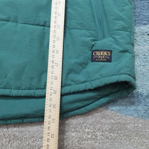 Crooks & Castles Quilted Hooded Vest Green XL Men’s Puffer Sleeveless NWT - Picture 6 of 7