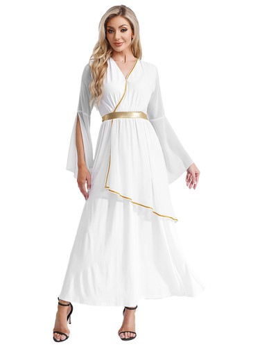 Mujeres Vestido Princesa Toga Disfraz Romano Halloween Trajes Vestir Juegos con disfraces Maxi - Imagen 40 de 69