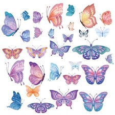 CRASPIRE 16 Sheets Butterfly Wall Decals Window Stickers Clings 16