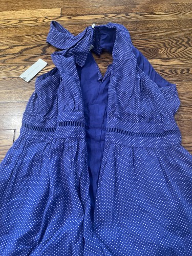 Tuta donna Maeve Anthropologie 10 viola a pois senza maniche gamba larga - Foto 8 di 11