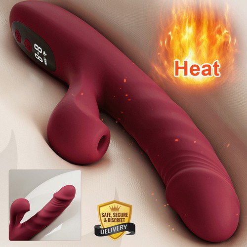 Rabbit Thrusting Heating Vibrator Sucking Oral Clitoris Stimulator Dildo Sex Toy - Picture 10 of 17
