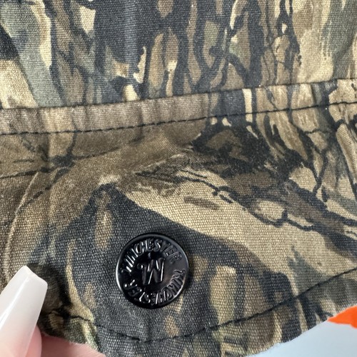 Vintage Winchester Conceal Camo Reversible Hunting Vest Jacket Large Worn - Picture 4 of 5