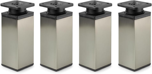 ® Set Di 4 Piedini per Mobili Regolabili, 40 X 40 Mm, Altezza 100 Mm, Perfetti p - Foto 12 di 12