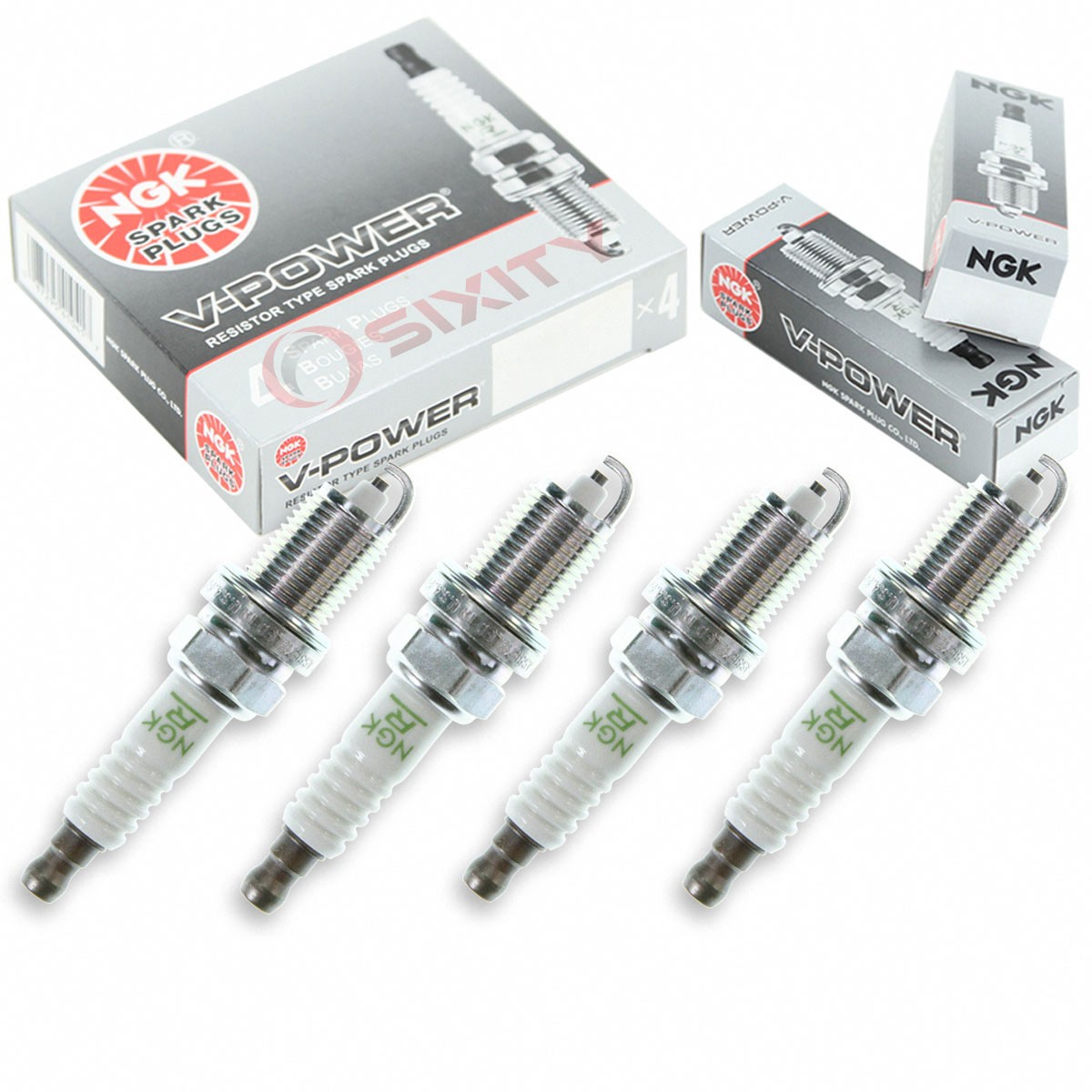 4-New NGK V-Power Copper Spark Plugs ZFR5F11 #2262