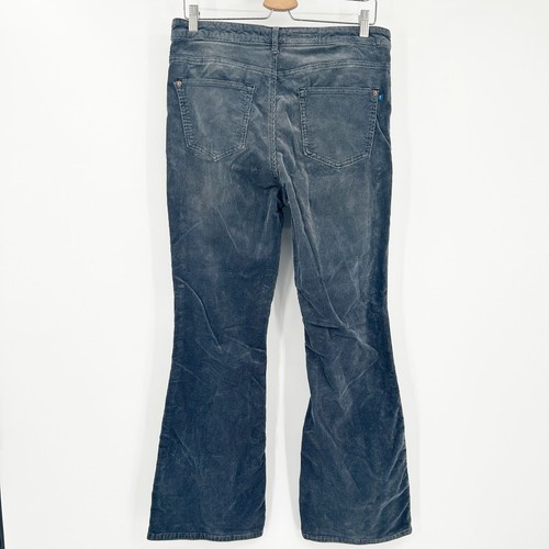 Anthropologie Pilcro Womens The Icon Corduroy Flare Leg Jeans Pants Size 31 Navy - Picture 11 of 11
