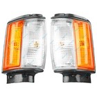 <!--F#f_0-->LH+RH Corner Indicator Park Lights Pair w/Black Trim for Toyota Hilux 2WD 83-88<!--F/-->