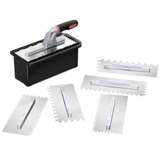 Switchable Notch Trowel Set，8 Piece Trowel Box Kit, Made of Premium Stainless...
