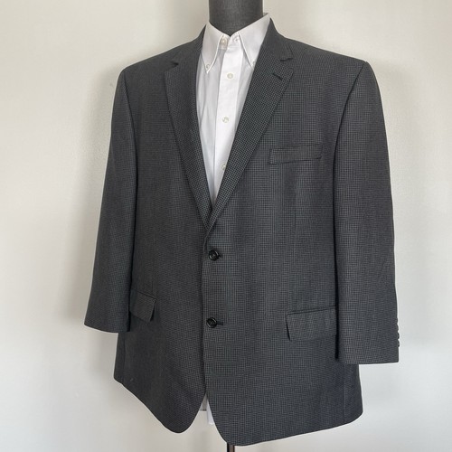Izod Sport Coat Mens 50R Multicolor Houndstooth Rayon Double Vented Two Buttons - Picture 4 of 7