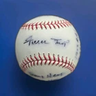 WILLIE MAYS Signed Baseball GIANTS HOF Dual JSA & Say Hey COA Auto Written Stats