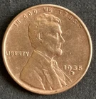 1935-D Lincoln Wheat Penny-AU/XF