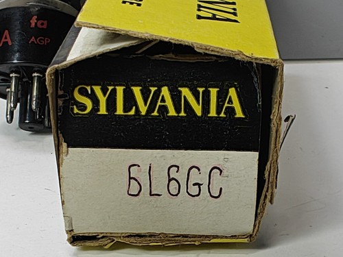 NOS Sylvania 6L6 GC Vacuum Output Tubes NICE! for Guitar/Hi Fi Amplifier RED - Picture 2 of 7
